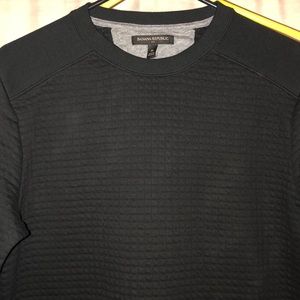 Banana Republic black square quilted dress sweater